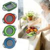 Silicone Folding Drainer Basket Food Grade Multifunctional Fruit Vegetable Washing Basket Drain Device Storage Baskets