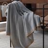 Homlly Herringbone Knitted Soft Woven Blanket Throw
