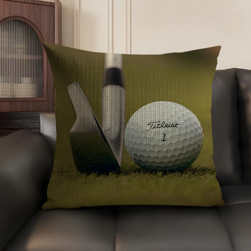 Golf Sports TTitleistS Cushion Cover Natural Linen Organic Fabric DoubleSided Printing Sofa Home Decor Gift Pillow Case