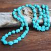 JMXD-European and American Fashion Beaded Necklace Turquoise Collarbone Chain Ethnic Style Female Retro Vacation Necklace