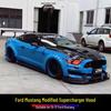 Carbon Fiber Hood for 15-17 Ford Mustang - Supercharger Compatible with Heat Dissipation