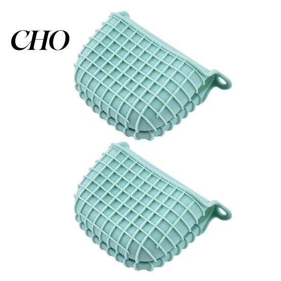 Heavy Ceramic Bowls 2Pcs Silicone Oven Mitts Heat Resistant Thick Grid Pattern Non-Slip Gloves for Microwave Baking Kitchen Accessory Utensil