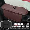 Car Armrest Side Storage Cover Leather Storage Box Mat For Hyundai Genesis N-LINE I10 I20 I30 I40 IX20 IX35 Kona Tiburon V1