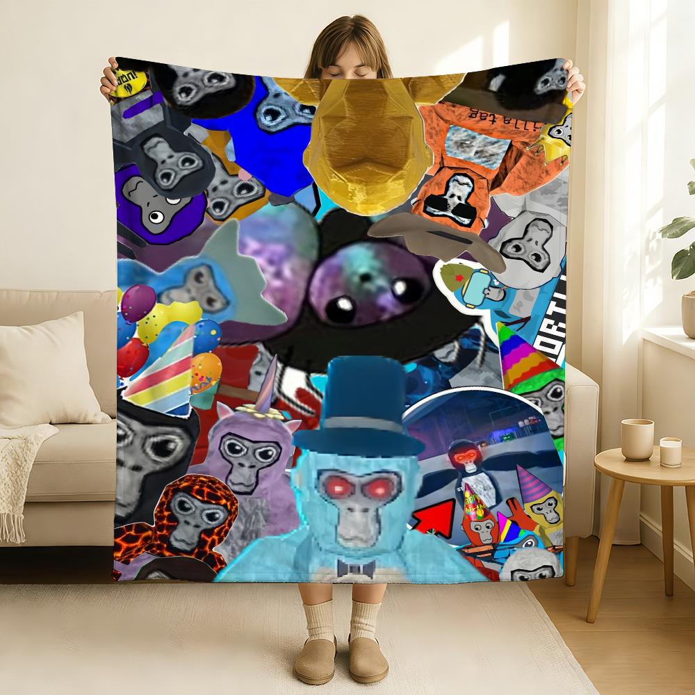 

Game G Gorilla T Tag Blanket Soft and Skin Friendly For Couch Bed Napping Bedspread All Seasons Comforter 75x90cm