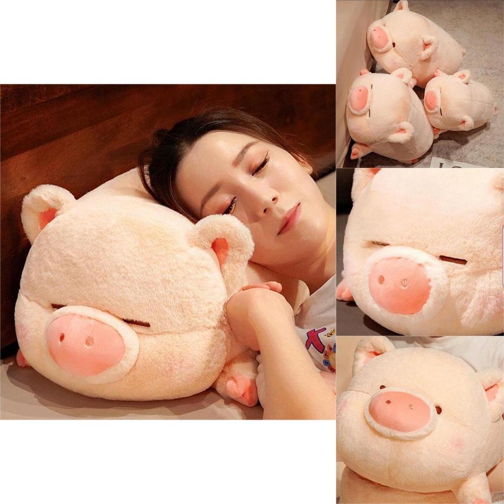 Jucărie de pluș drăguță în formă de porc roz, pernă pentru fete și copii, pluș scurt și umplutură din bumbac PP, 40x22x20cm