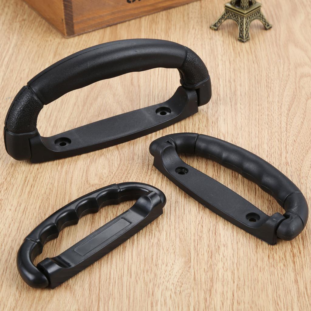 1pc Black Plastic Luggage Handle Suitcase Strap Pull Air Case Flight Bag Luggage Grip Antislip Knob 108/125/160mm Box Replace