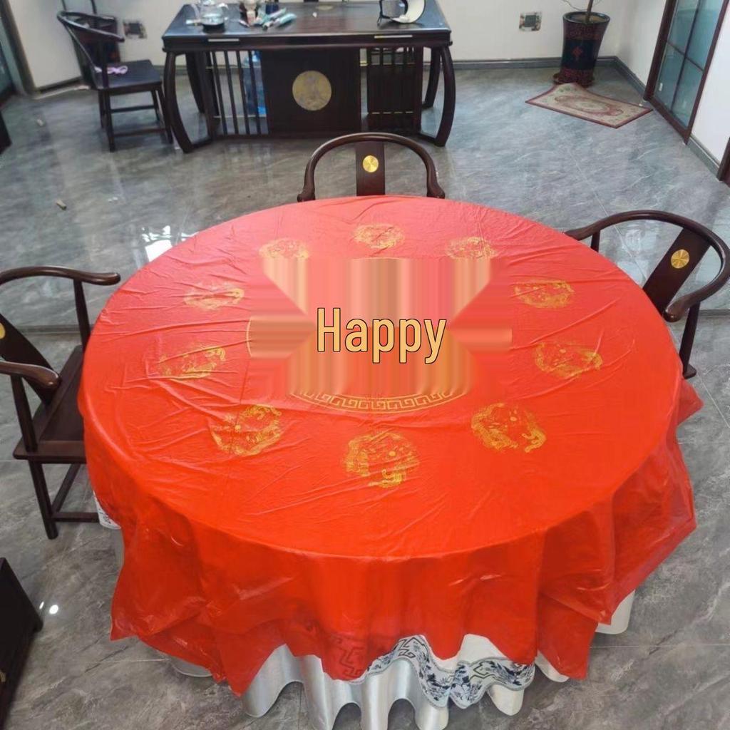 Elegante wasserdichte und schmutzabweisende rote Tischdecke für Hochzeiten