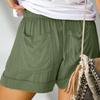 Women's Casual Loose Elastic Waist Plus Size Shorts with Pockets Trousers