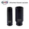 LICOTA 3/8'' Hex Pneumatic Long Socket, Metric 6-22mm