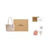 Coach City Coated Canvas With Leather Tote Bag, Shopping Bag, Shoulder Bag Medium Women's Cameo Brown CU759-SVPWH