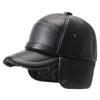 Middle-aged and Elderly Winter Hat Middle-aged Men's Father Warm Fleece Leather Hat Ear Protection Hat Outdoor Versatile Cap