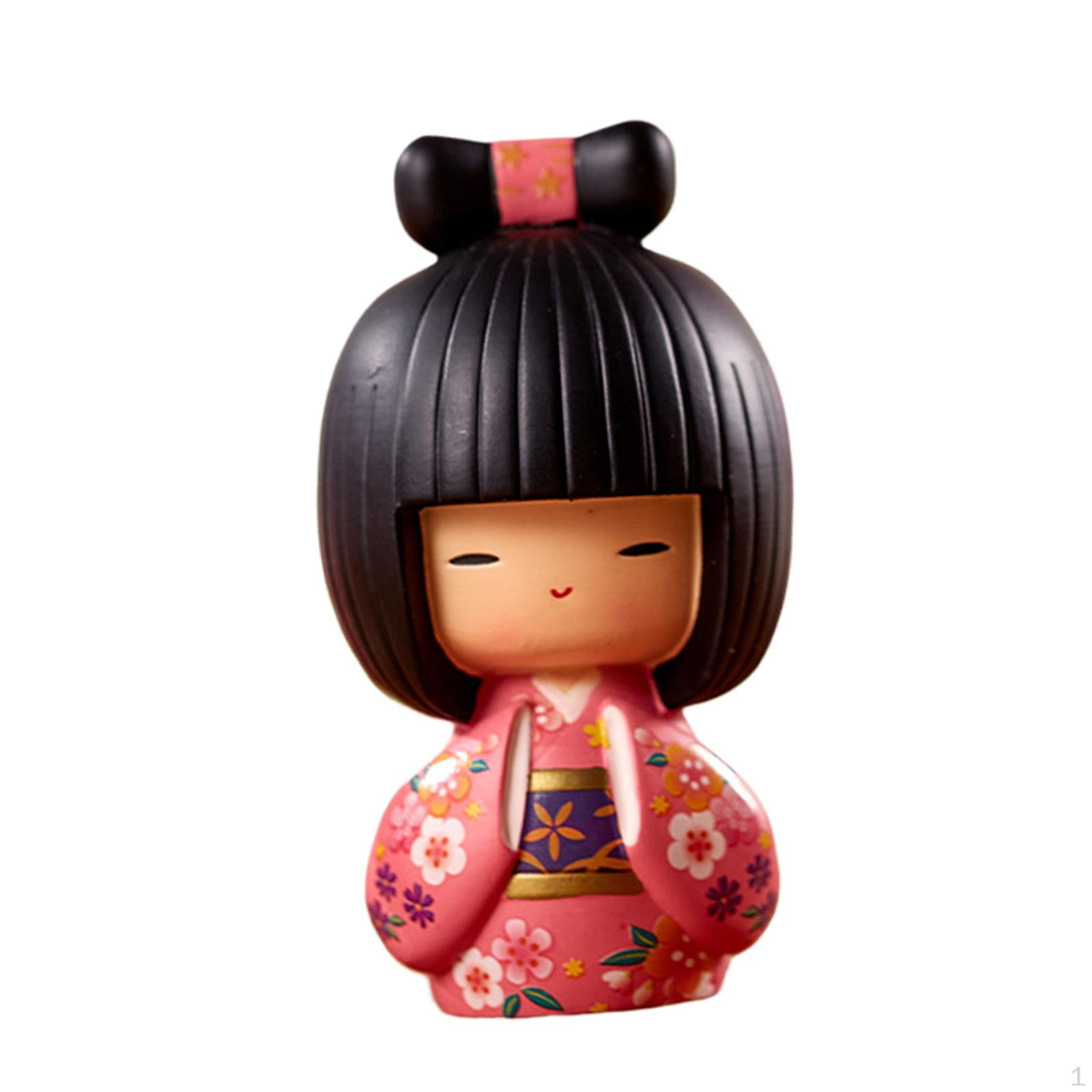 

Asian Kokeshi Doll: Miniature Puppet for Home Decor and Collectibles рожевий