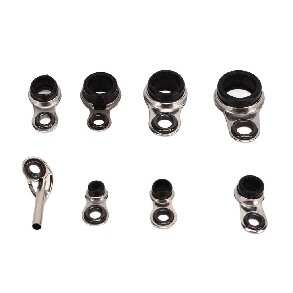 80pcs Fishing Guide Ring Set Stainless Steel Ceramic 8 Different Sizes Guide Rings for All Fishing Rod