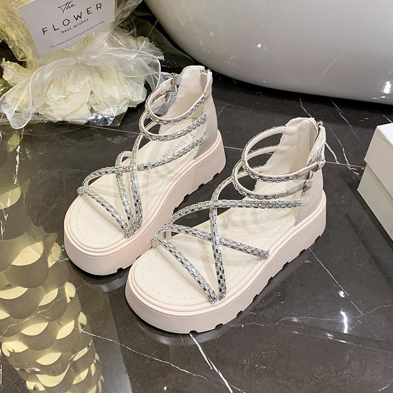 Fashion sandals summer new fashion casual versatile platform women's beach shoes muffin shoes