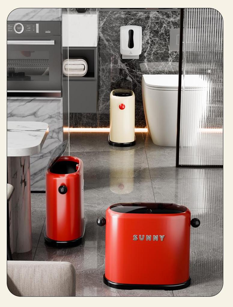 New Dopamine Press-Type Multifunctional Trash Can for Bathroom and Living Room
