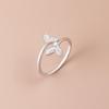 S925 Sterling Silver Dolphin Adjustable Ring - Women's Fashionable Fishtail Index Finger Ring