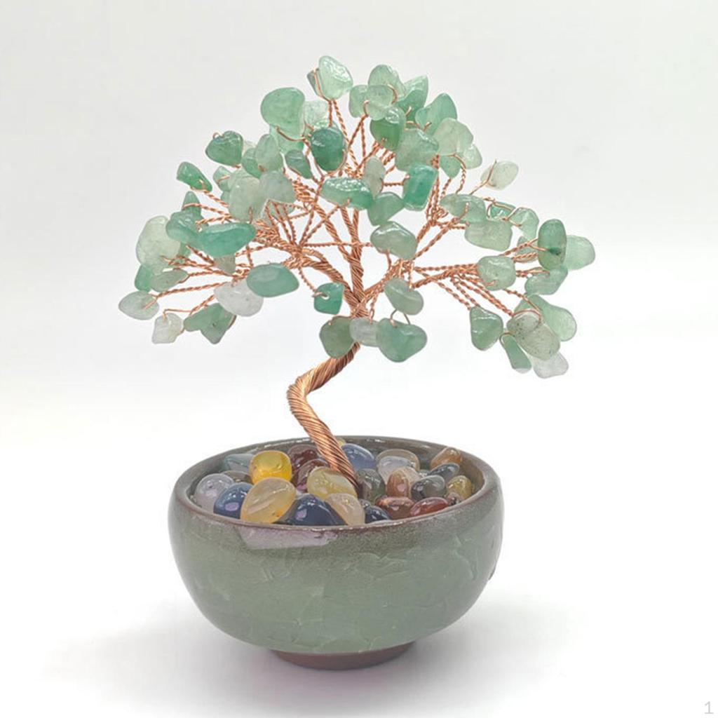 Money Tree Figurine Decorative Piece for Office Shelf Gift