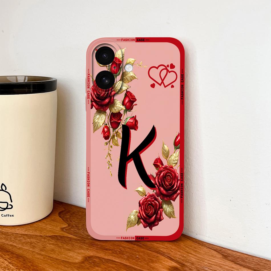 For iPhone 17 Pro Max 17 Air Phone Cover Flower Name Letters High Quality Case For iPhone17 Soft Silicone Shockproof Housing