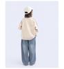 Kids' Street Style Loose Straight-Leg Jeans - Spring & Autumn Trendy Korean Casual Pants