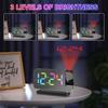 Bedroom Ceiling Projection Alarm Clock, 180° Rotatable Time Projector with Colorful RGB Night Light, Digital LED Display Clock