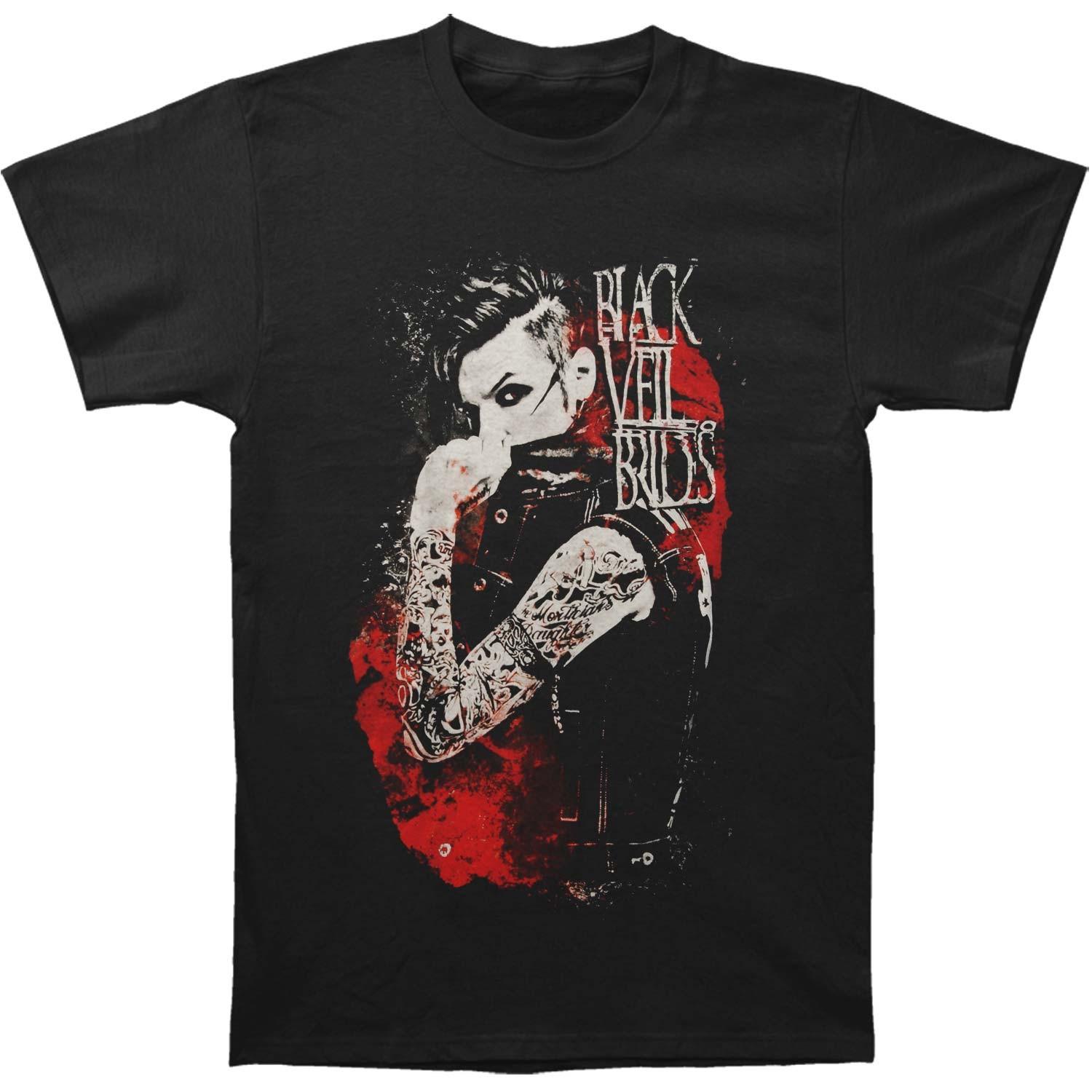 Men s Black Veil Brides Inferno Slim Fit T-shirt Large Black XL