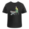 Worker With Wheelbarrow T Shirt 100 Cotton S Xxl Ta058719 Vintage Washed Breathable Stretched Top For Everyday Wear