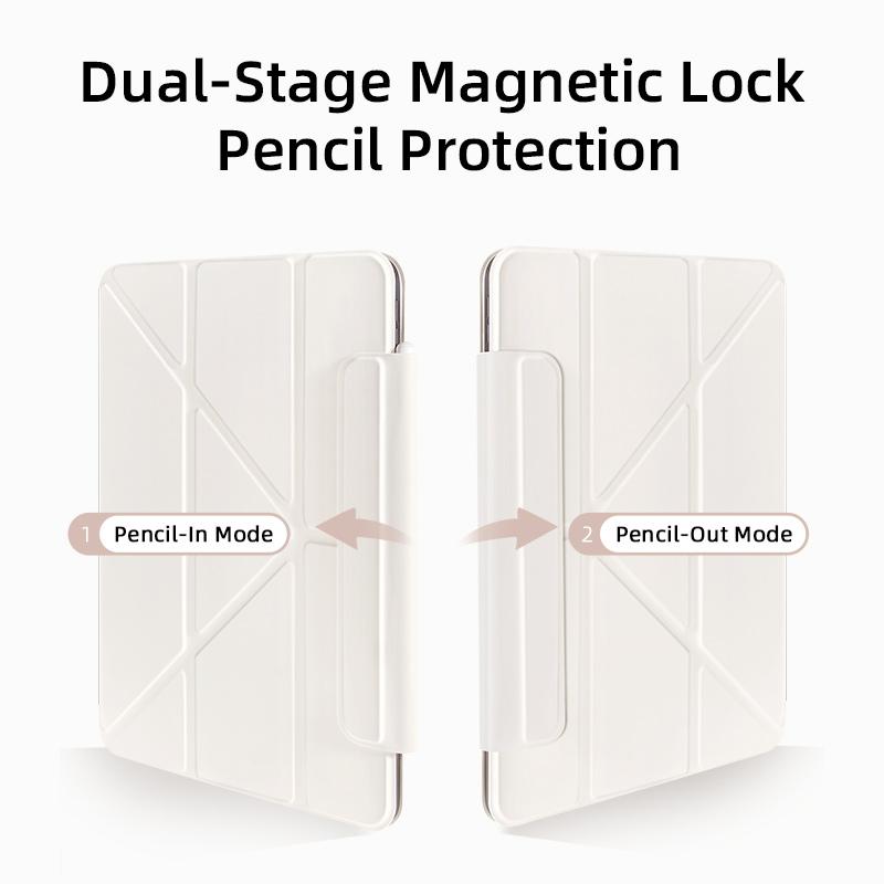 Case for iPad 10/11th! Magnetic Closure Double-Sided Folio, Y-Fold Multi-Angle, Auto Wake/Sleep Smart Cover