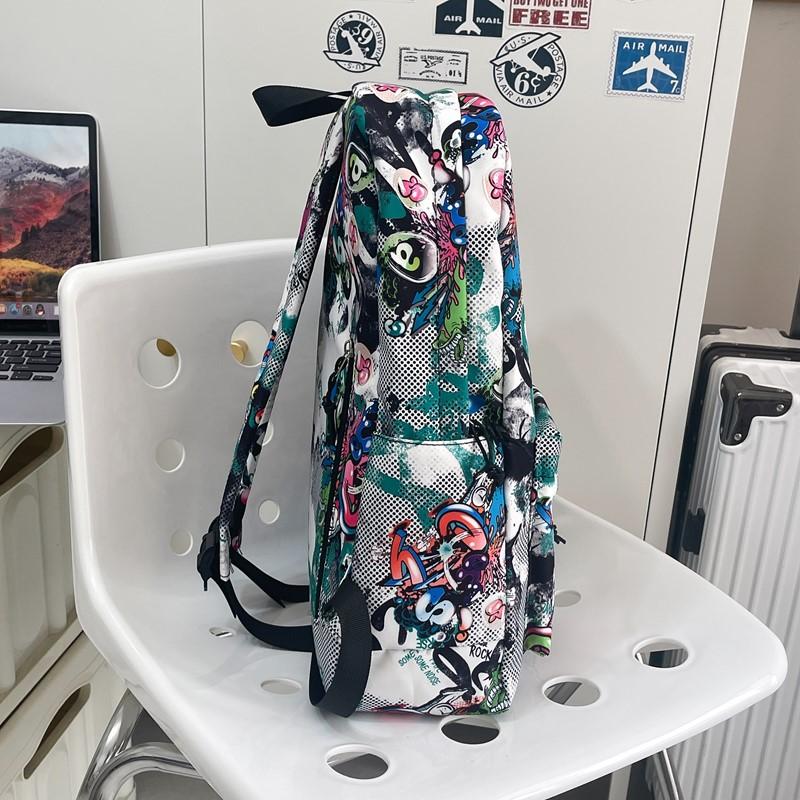 Uczeń Gimnazjum Tornister Duża Pojemność Plecak z Graffiti Plecak Unisex