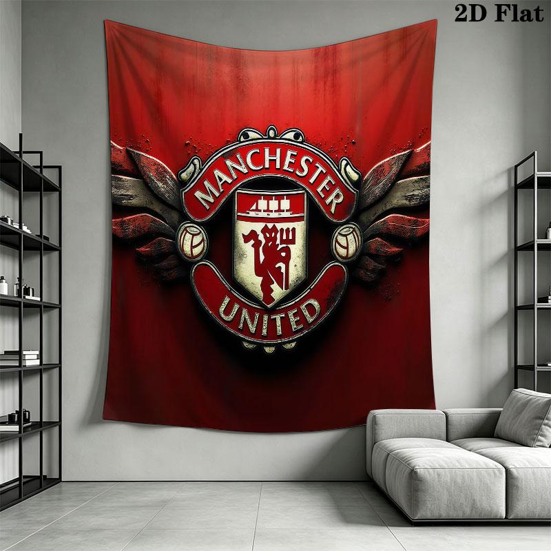 Unbeatable MUFC ForceWall Hanging Printed Fabric Blanket Decorative Tapestries for Bedroom Living Room Home Decor