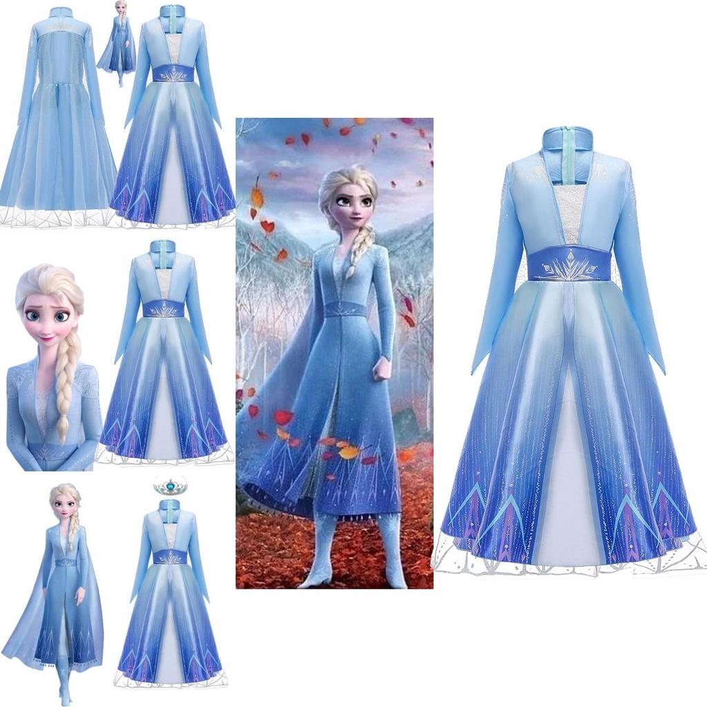 Rochie Elegantă Fată Frozen 2 Elsa Regina Zăpezii Prințesă Costum Cosplay Pentru Copii 3-10 Ani