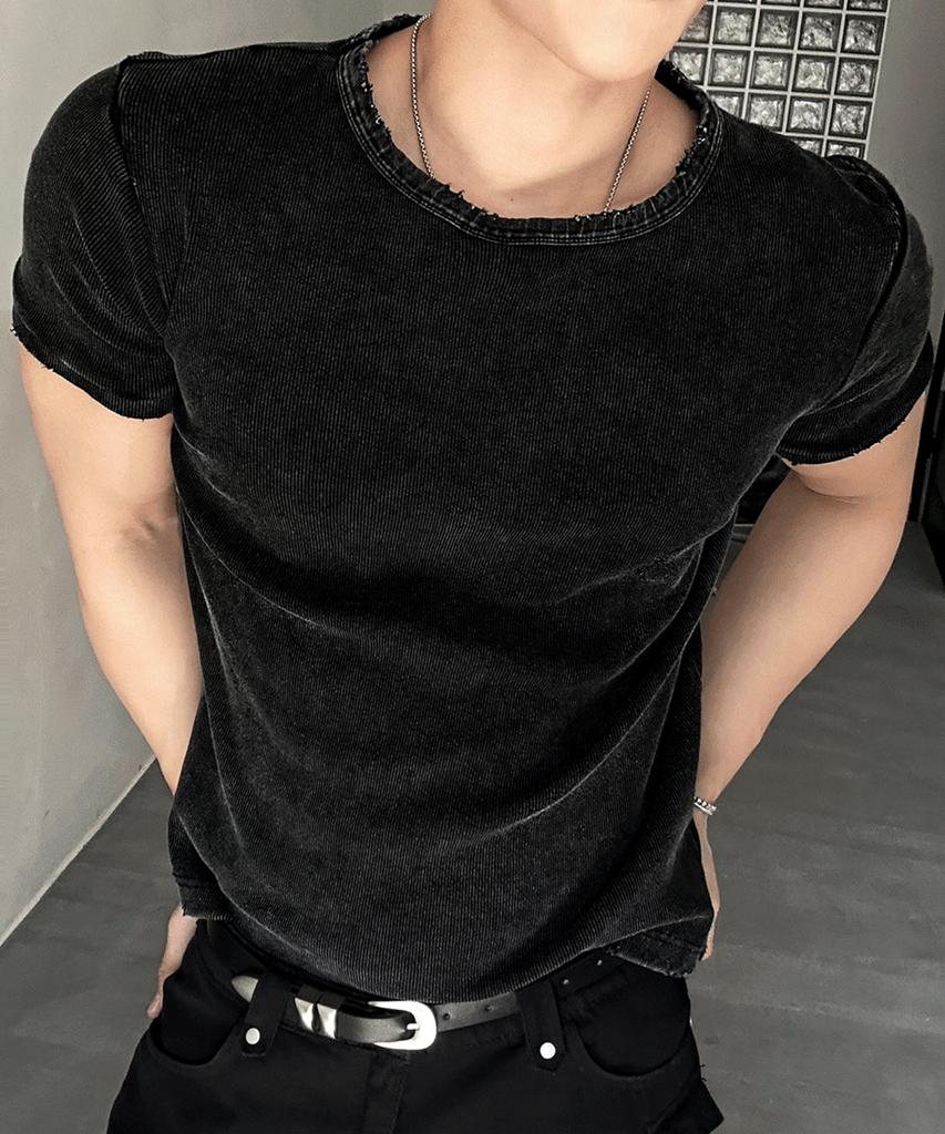 Siaosiko Pigment Round Muscle Fit Short Sleeve