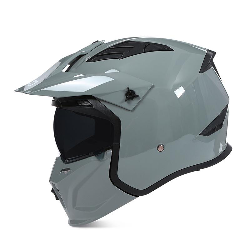 Motorcycle Helmet Full Helmet Adult Removable Combination Helmet Four Seasons Universal Winter Riding Half Helmet