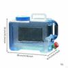Portable Water Container Builtin Faucet Large Capacity Carrier LeakResistant Seal for Campers,
