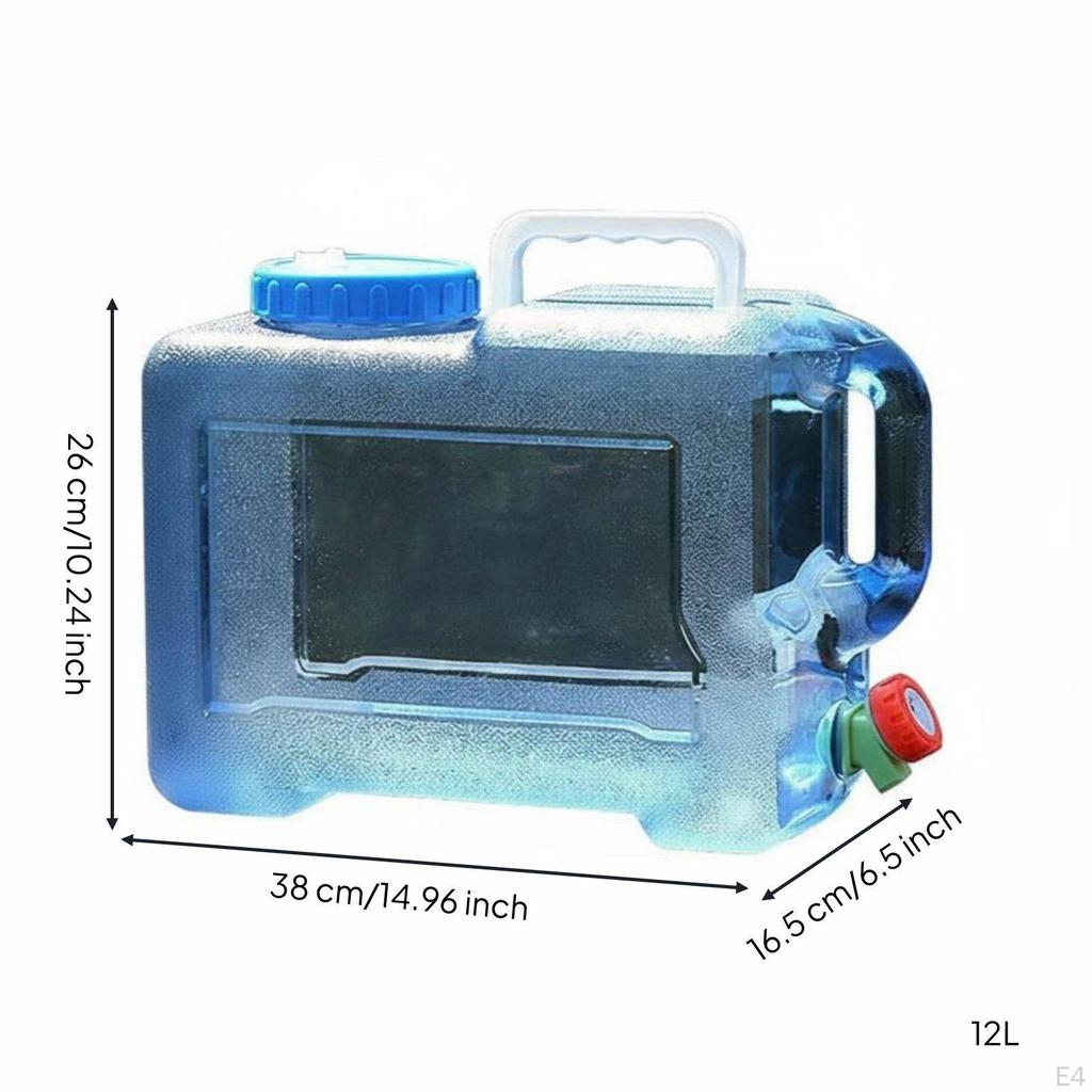 Portable Water Container Builtin Faucet Large Capacity Carrier LeakResistant Seal for Campers,