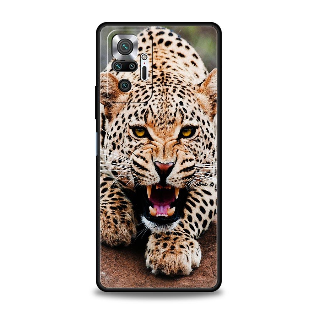 Tiger Leopard Fashion Phone Case For Xiaomi Redmi Note 14 13 5G 10 11 12 Pro Plus 4G 14C 13C 12C 10C Black Cover