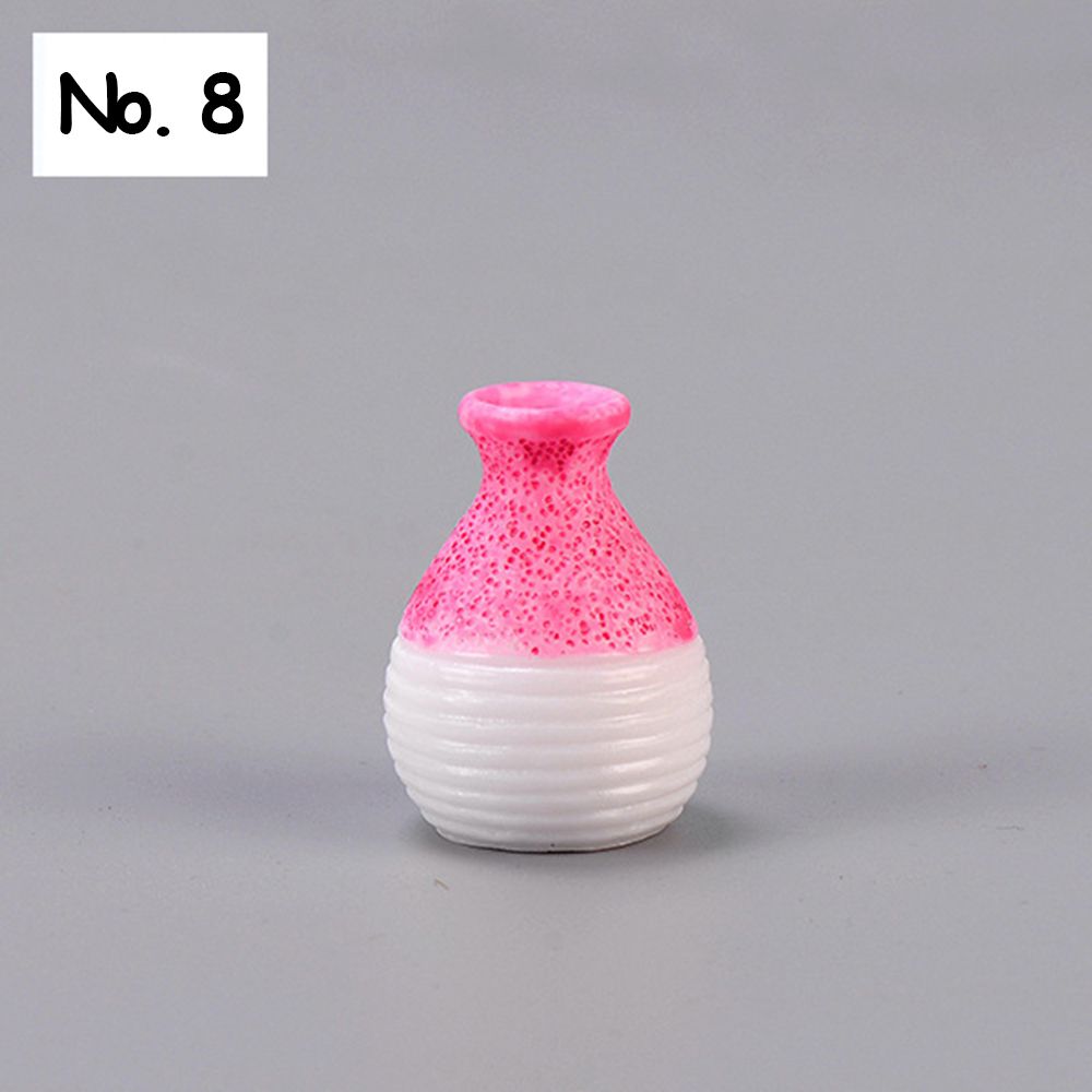 1 PC Small Fairy Garden Ornament Garden Decor Miniature Flowerpot Micro Landscape Resin Vase
