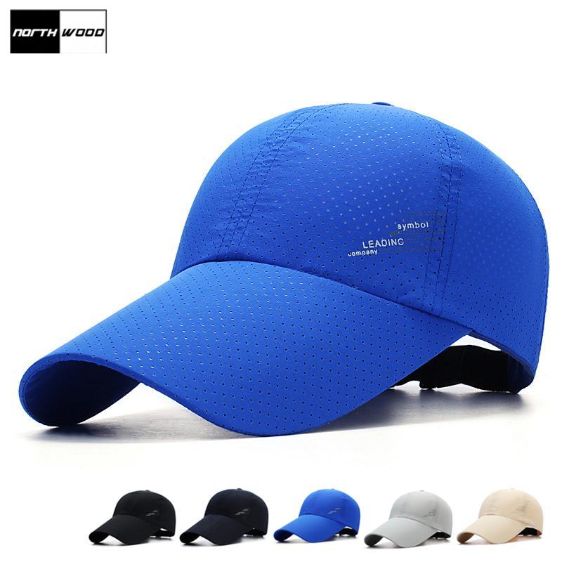 Summer Men Women Breathable Mesh Hat Adjustable Quick Dry Visor Baseball Cap