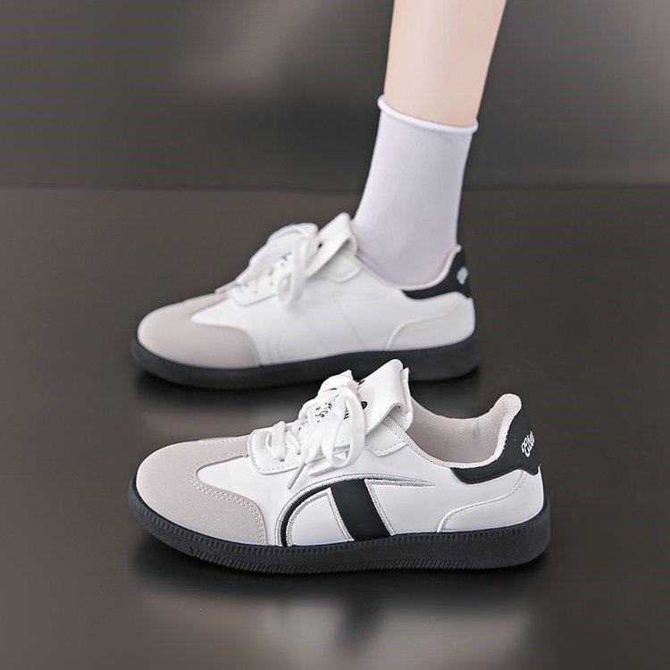 Оригинальные немецкие тренировочные кроссовки осенние новые на платформе студенческие низкие кеды нишевые повседневные ретро скейтерские кеды 35 чёрный