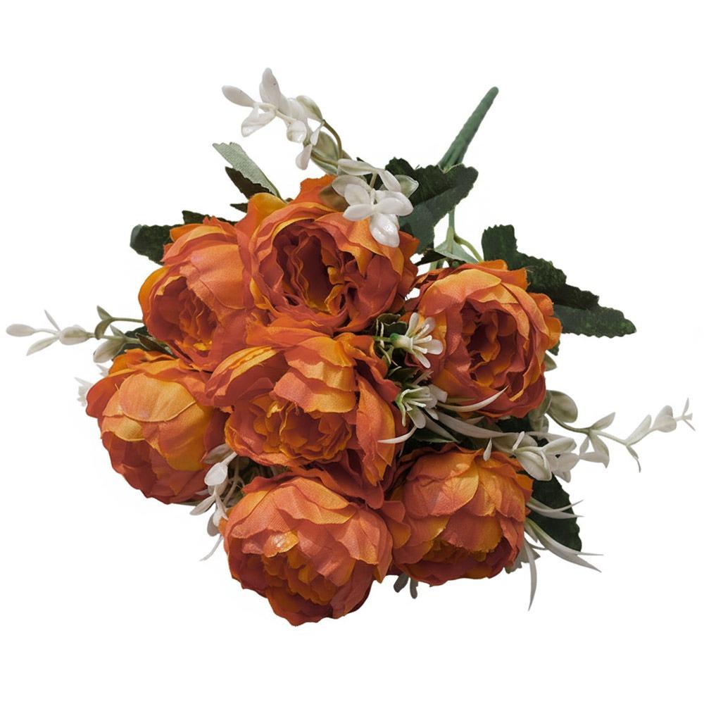 7 Heads Peony Artificial Flowers Multicolor Floral Arrangement Fake Peony Silk Petals Photo Props Simulation Peonies Bouquet