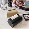 Elegante Scandinavische Leren Tissuebox - Modern, High-End Uittrekbaar Ontwerp