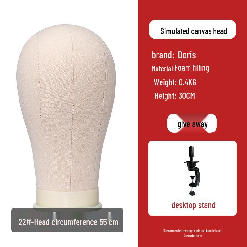 

Canvas Wig Head Stand Styling Tool
