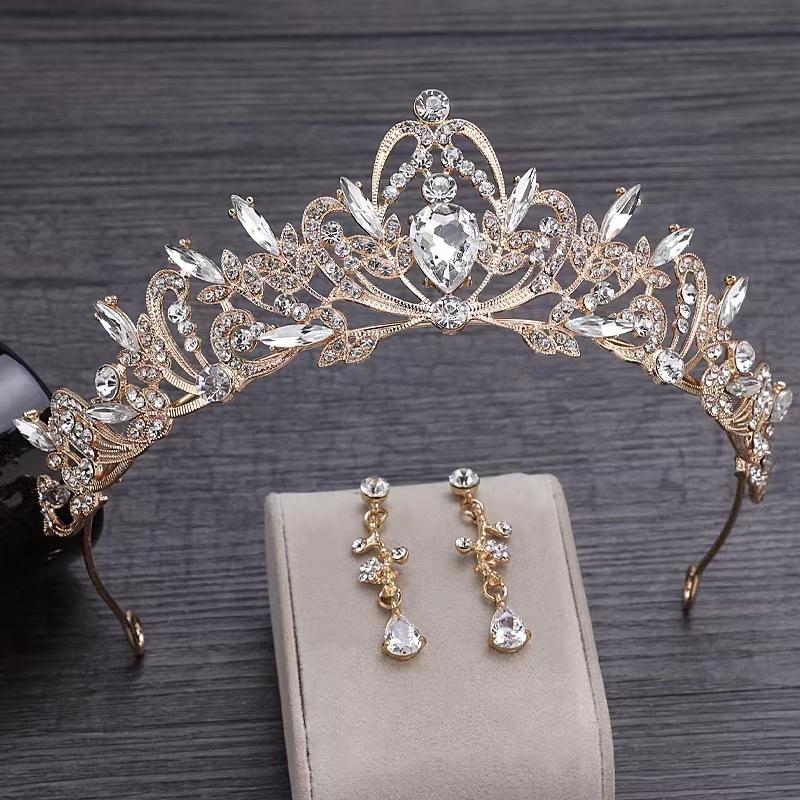 Braut zubehör hochzeit stirnband barock legierung strass krone fotografie foto haar zubehör braut krone