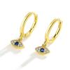 2025 New Hot Selling Boutique Classic Jewelry Gold-plated Blue Cubic Zirconia Evil Eyes Ladies Hug Earrings Party Gift Jewelry