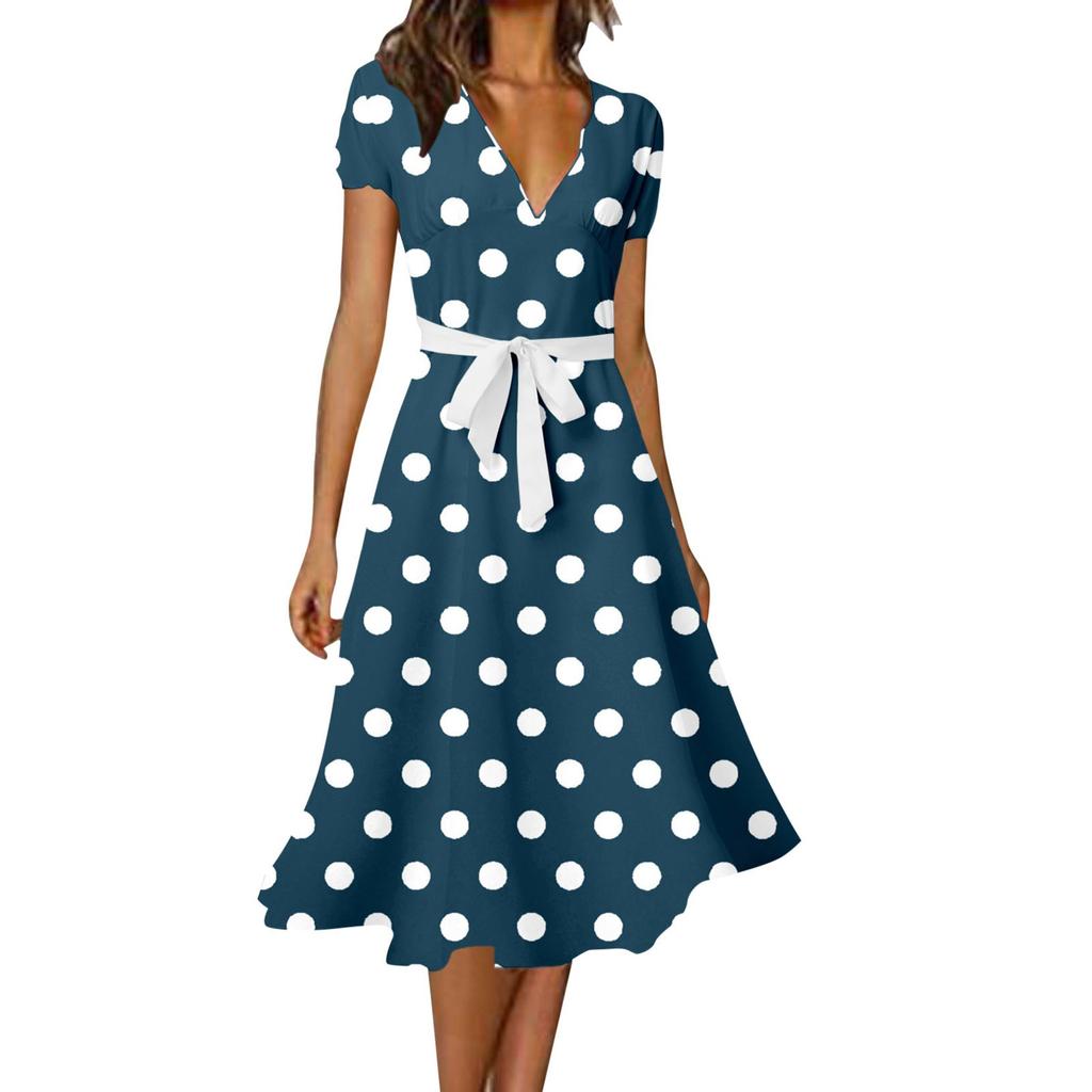 IHUASU Rochie sexy cu decolteu în V la modă pentru femei