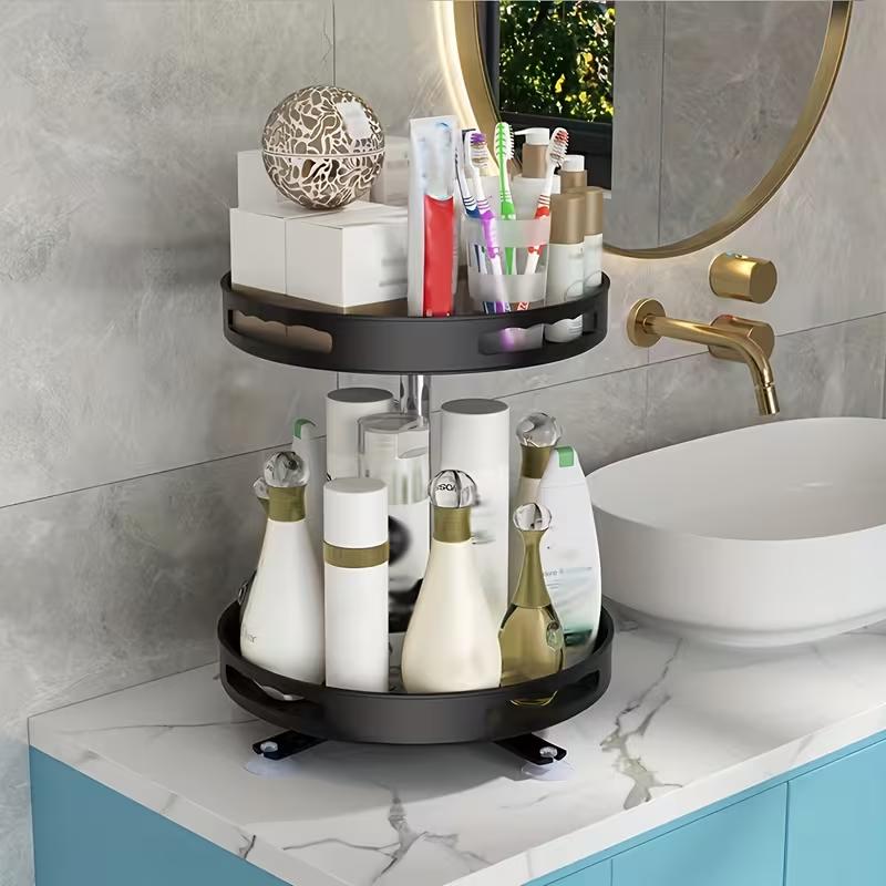 Rotatable Kitchen Storage Rack Kitchen Accessories Spice Storage Rack Clean Storage 360 Degrees Rotatable Organizer Turntable