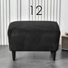 American Style Footstool Cover  Rectangle Elastic Ottoman Cover High Quality Velvet Furniture Protector Footrest Slipcover