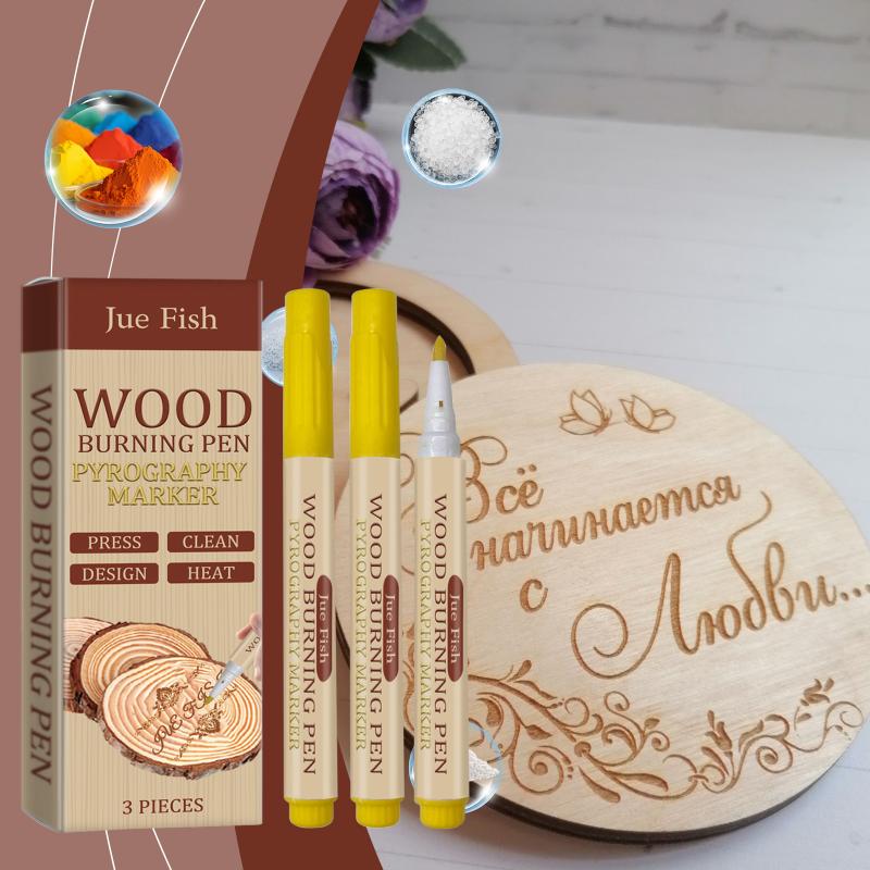 Wood Branding Marker Adjustable Pyrography Pen for Kids DIY Woodworking Crafts and Artistic Project Creation