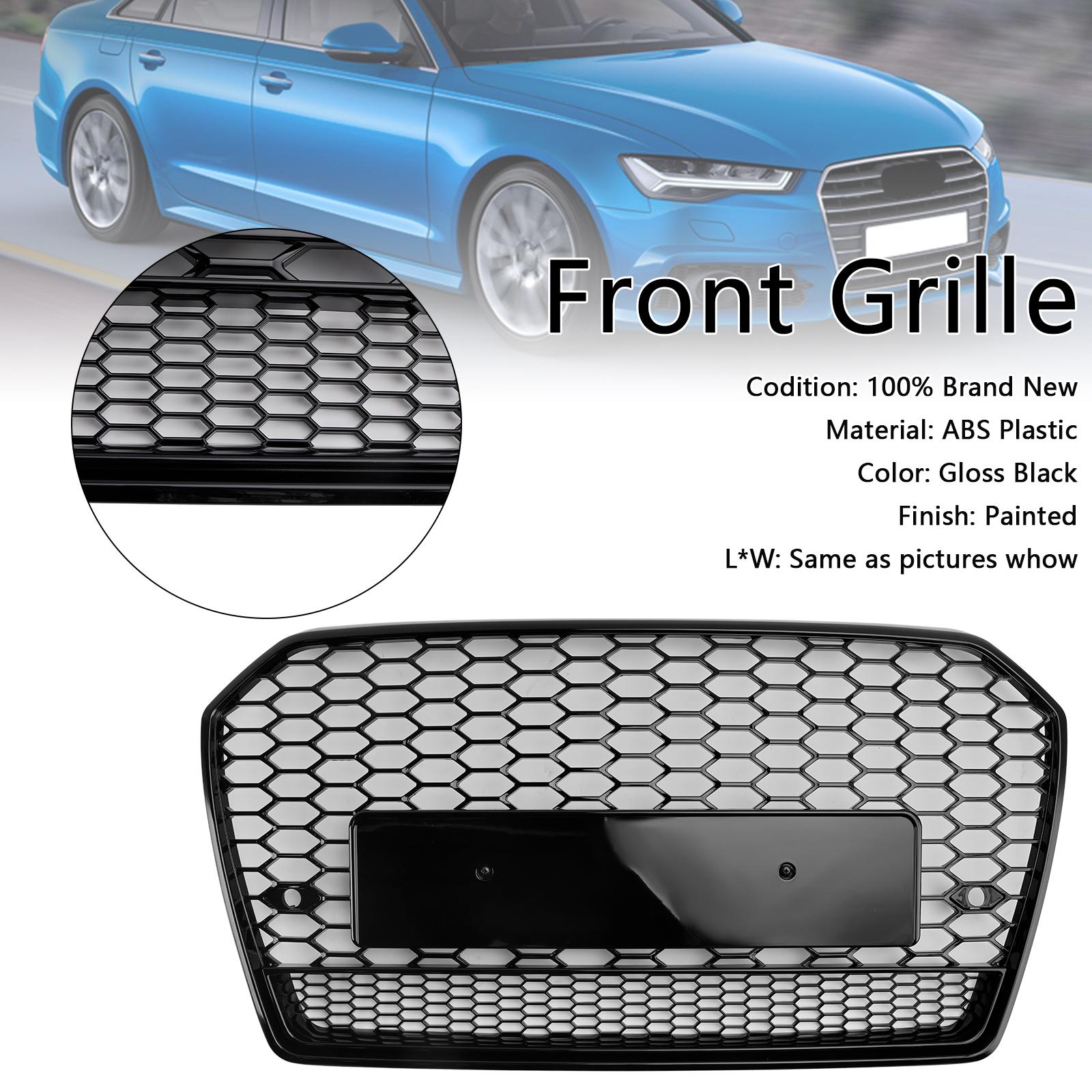 

Решетка радиатора в стиле RS6, сотовая сетка, подходит для A6 S6 C7 2016-2018, черная