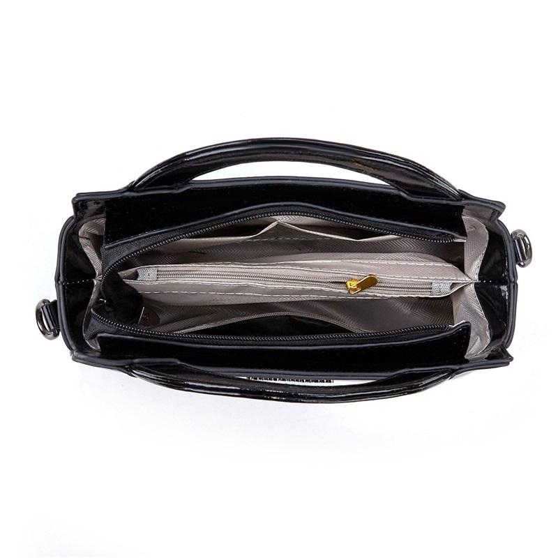 Shiny Patent Leather Handbag For Ladies, Stylish Korean Style Multiway Shoulder & Crossbody Bag