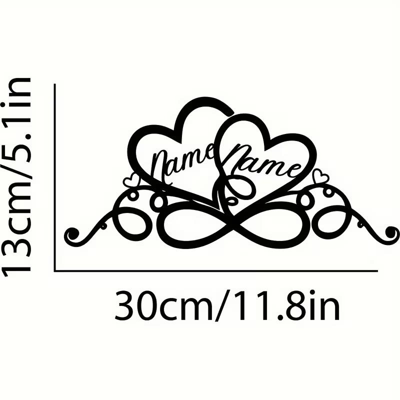 

Personalized Wedding Gift for Couple, Metal Heart Sign with Name and Date, Wedding Date Sign,Anniversary Gift,Valentines Day Gif чёрный